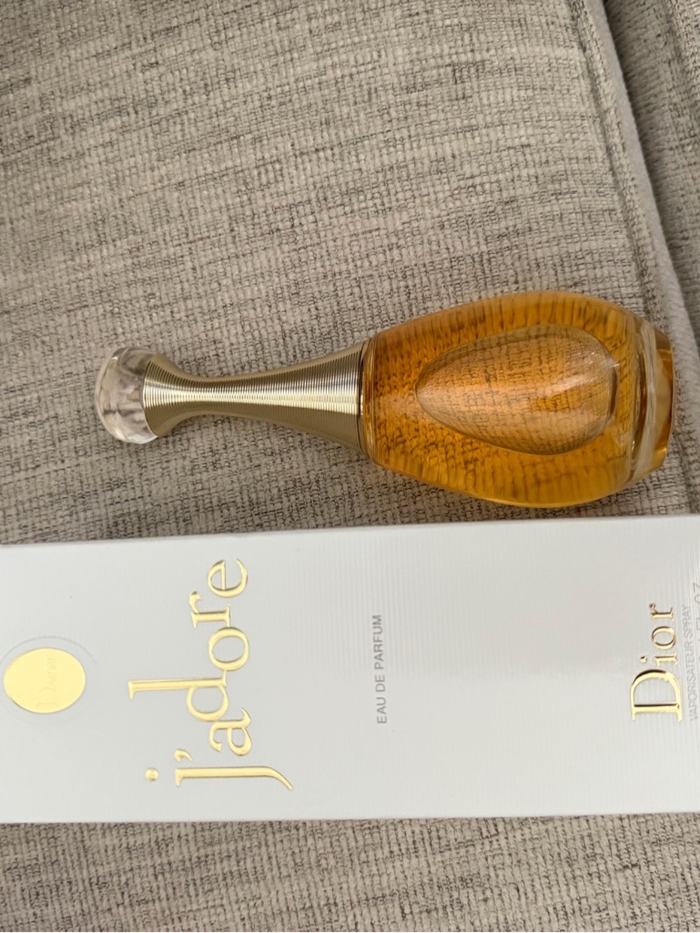Dior J'adore Amber and Gold Elegant Bottle